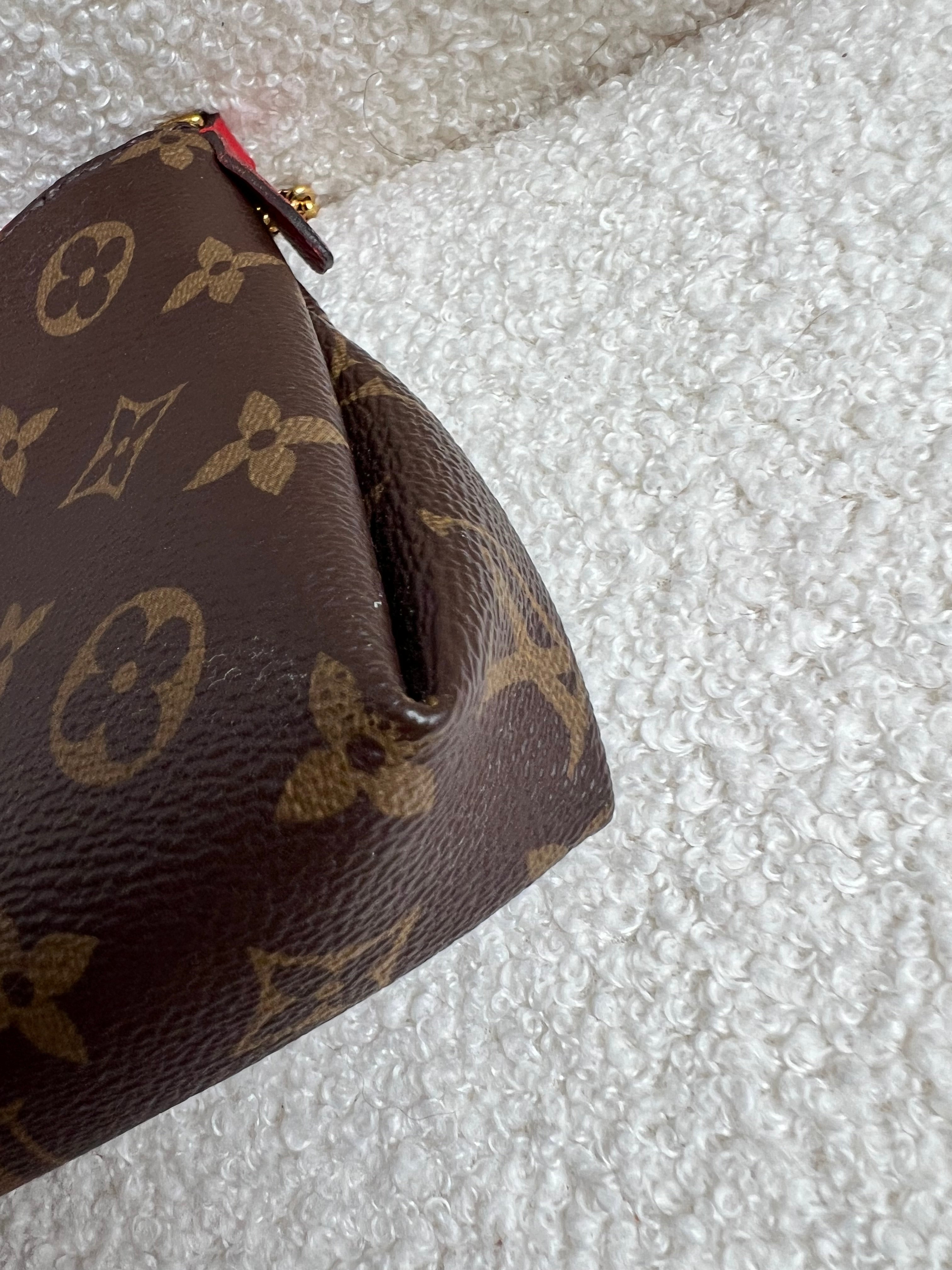 Louis Vuitton Red and Monogram Pallas Pochette