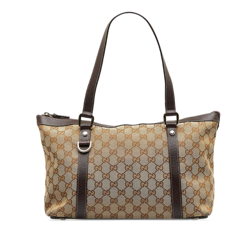 Brown Gucci GG Canvas Abbey D-Ring Tote Bag