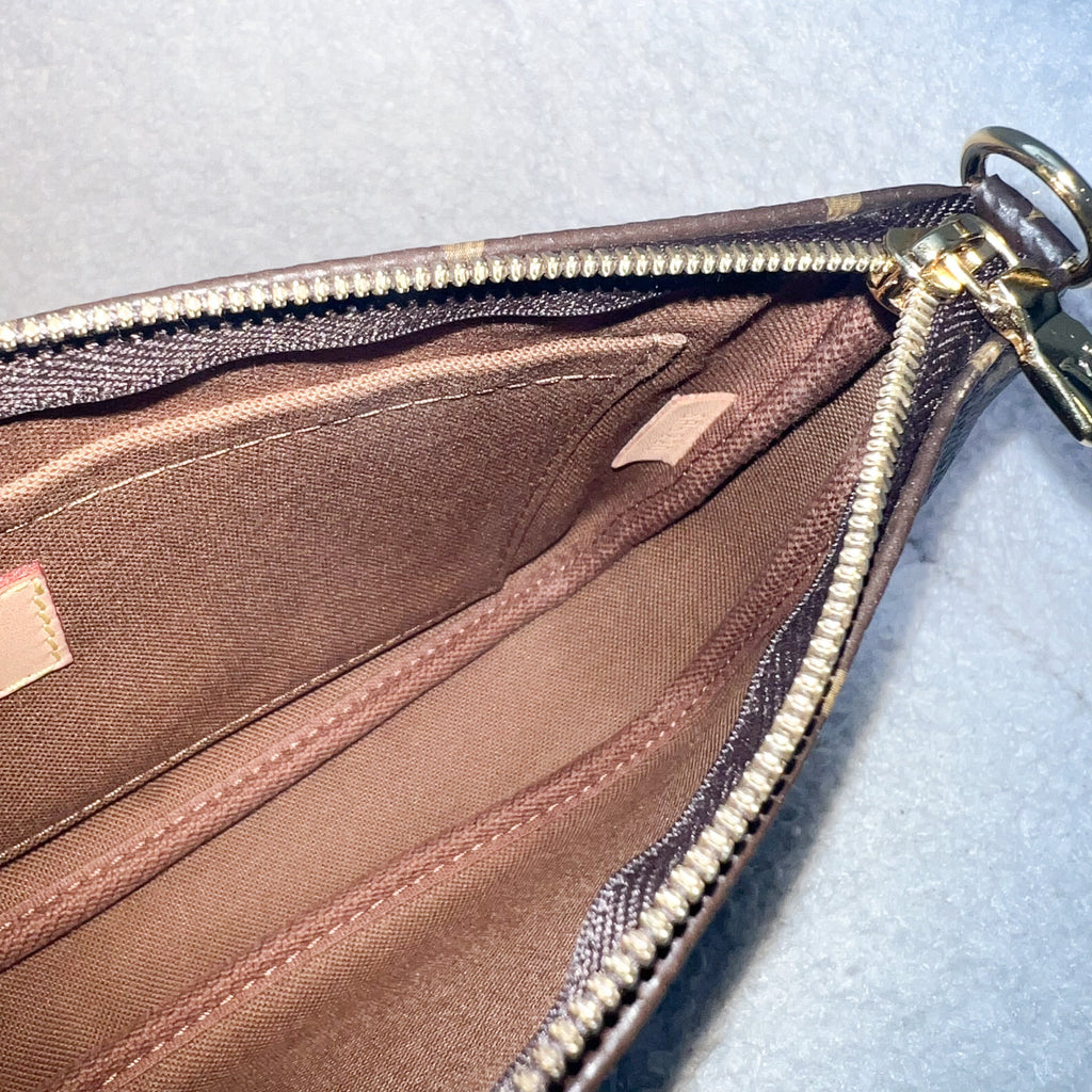 LV Multi Pochette Accessoires MPA Larger Pochette in Monogram Canvas GHW + LV Short Leather Strap