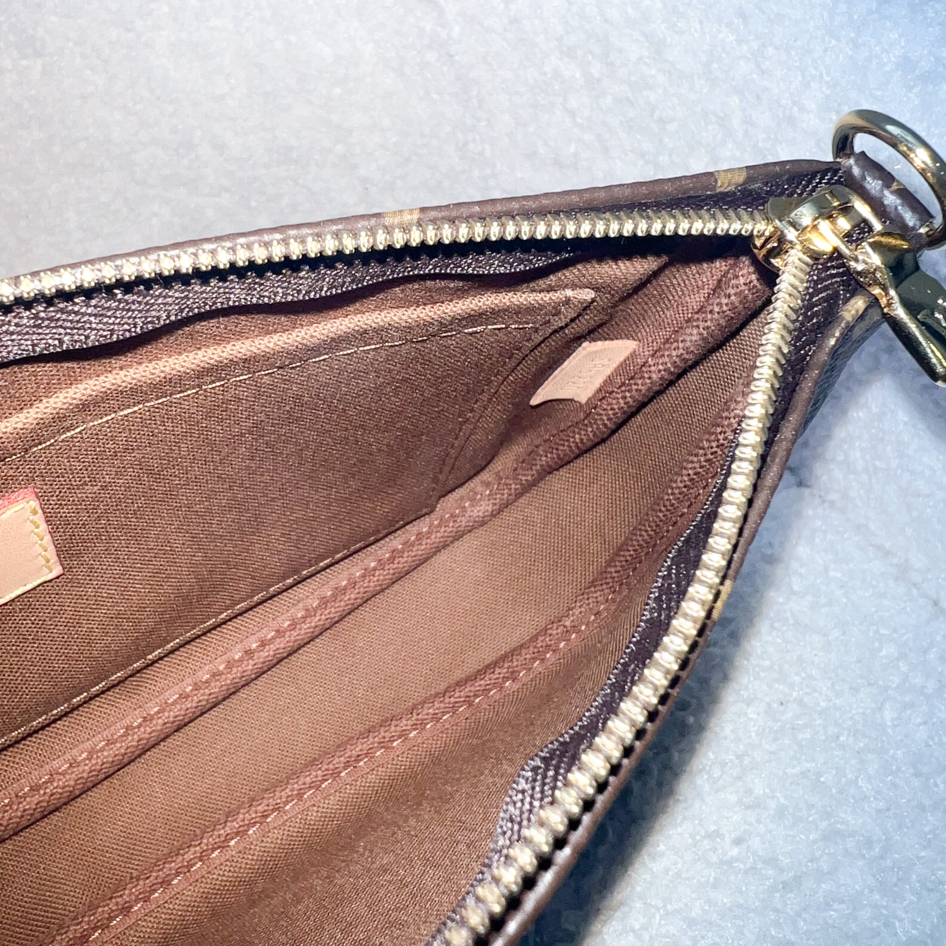 LV Multi Pochette Accessoires MPA Larger Pochette in Monogram Canvas GHW + LV Short Leather Strap