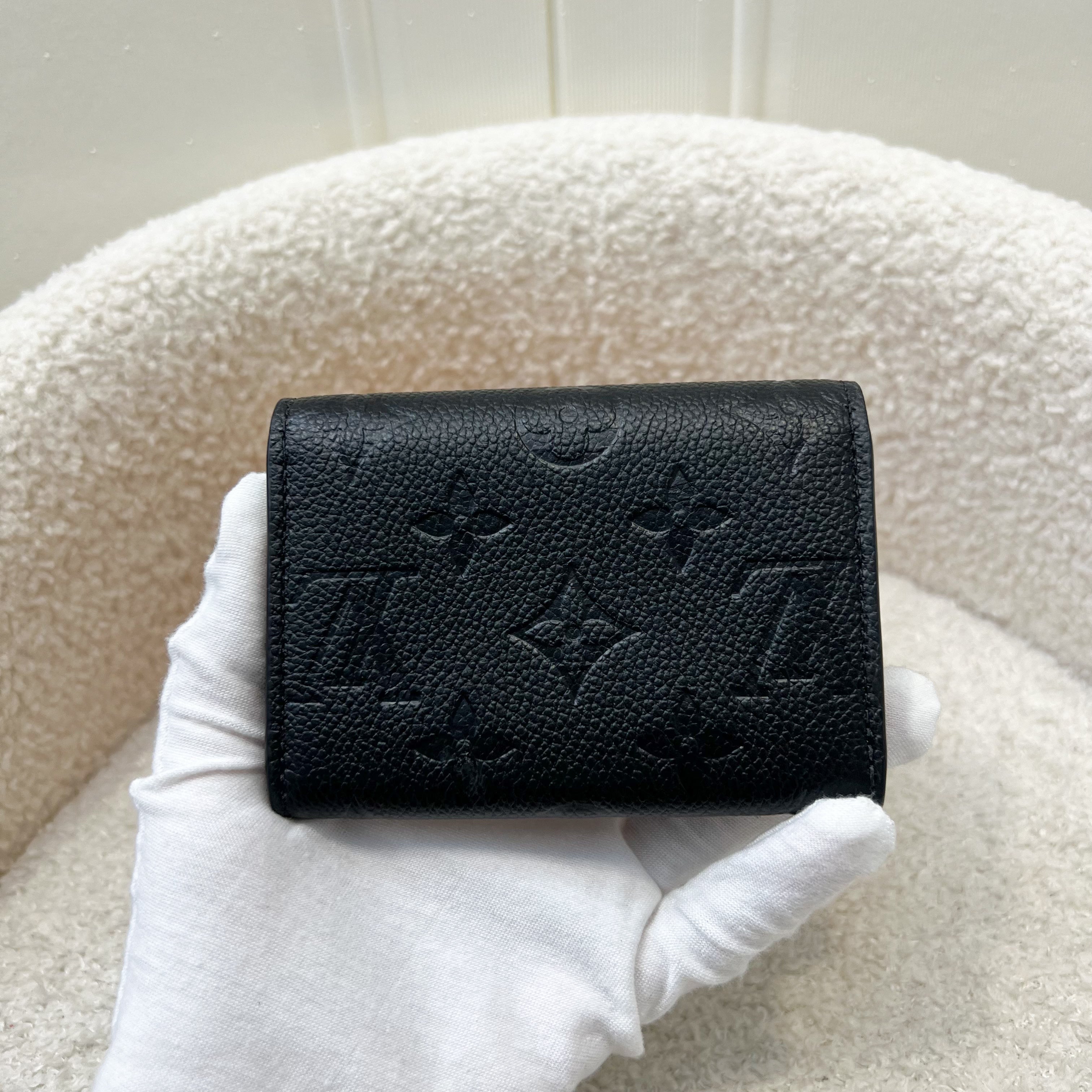 LV Rosalie Compact Wallet / Card Holder in Black Empreinte Leather and GHW