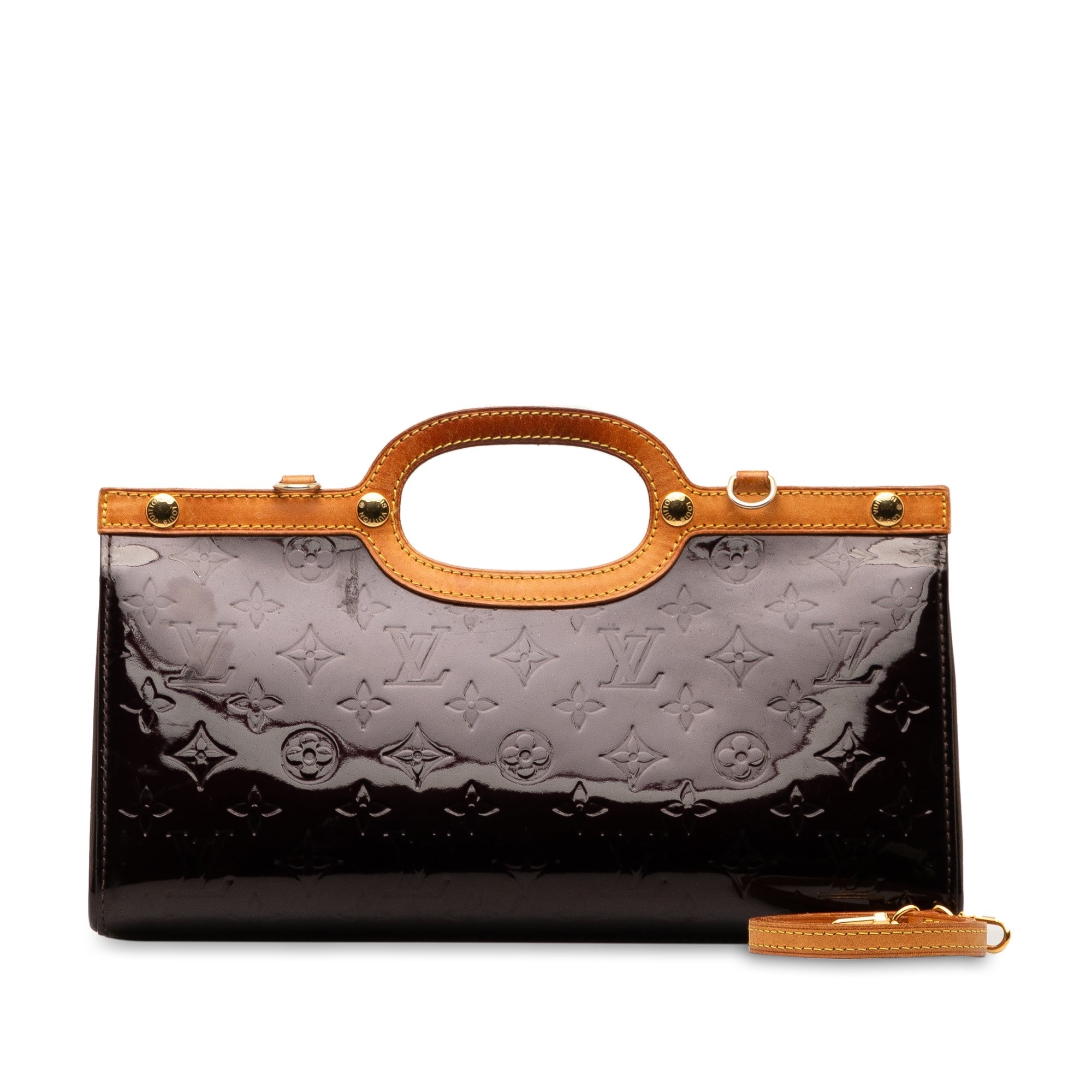 Purple Louis Vuitton Monogram Vernis Roxbury Drive Satchel