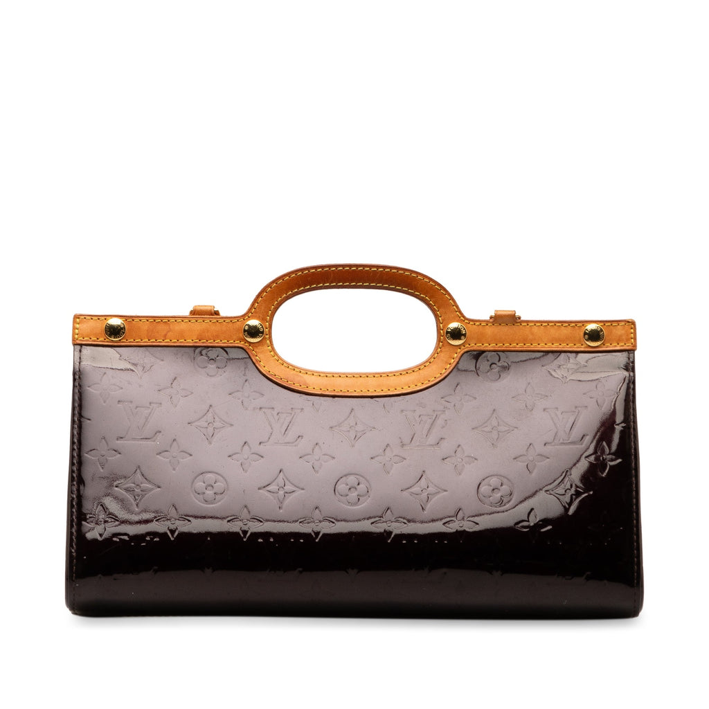 Purple Louis Vuitton Monogram Vernis Roxbury Drive Satchel