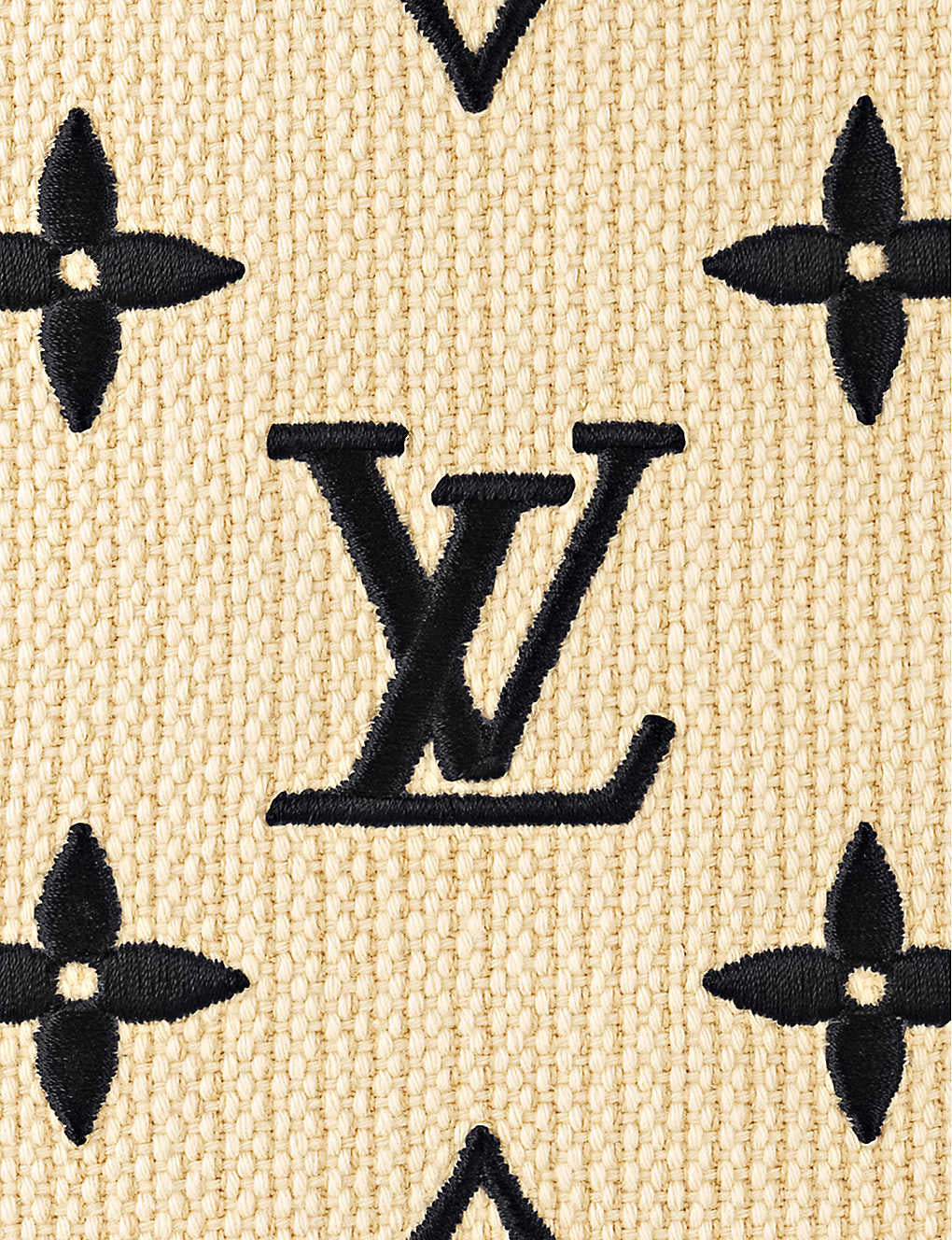 LOUIS VUITTON Neverfull leather and cotton-blend tote bag
