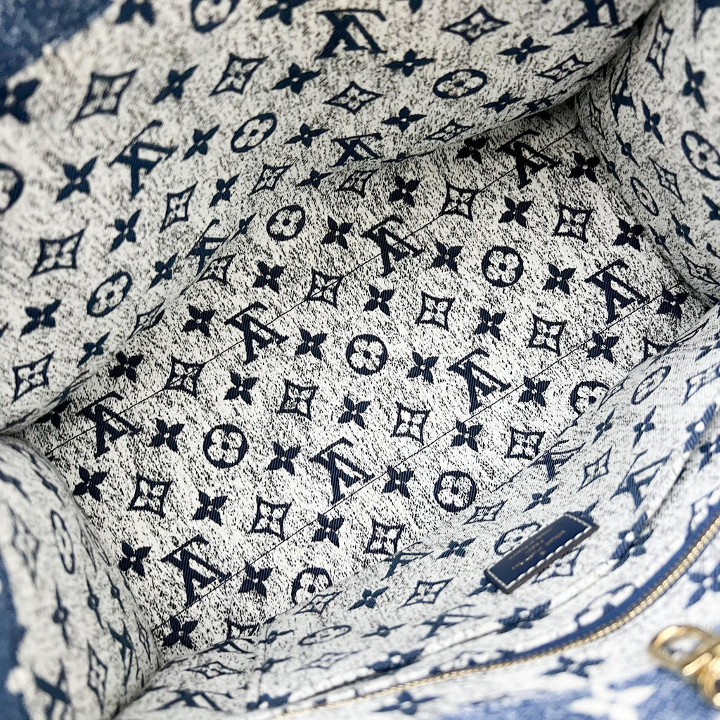 LV Onthego MM in Ombre Blue Denim and GHW