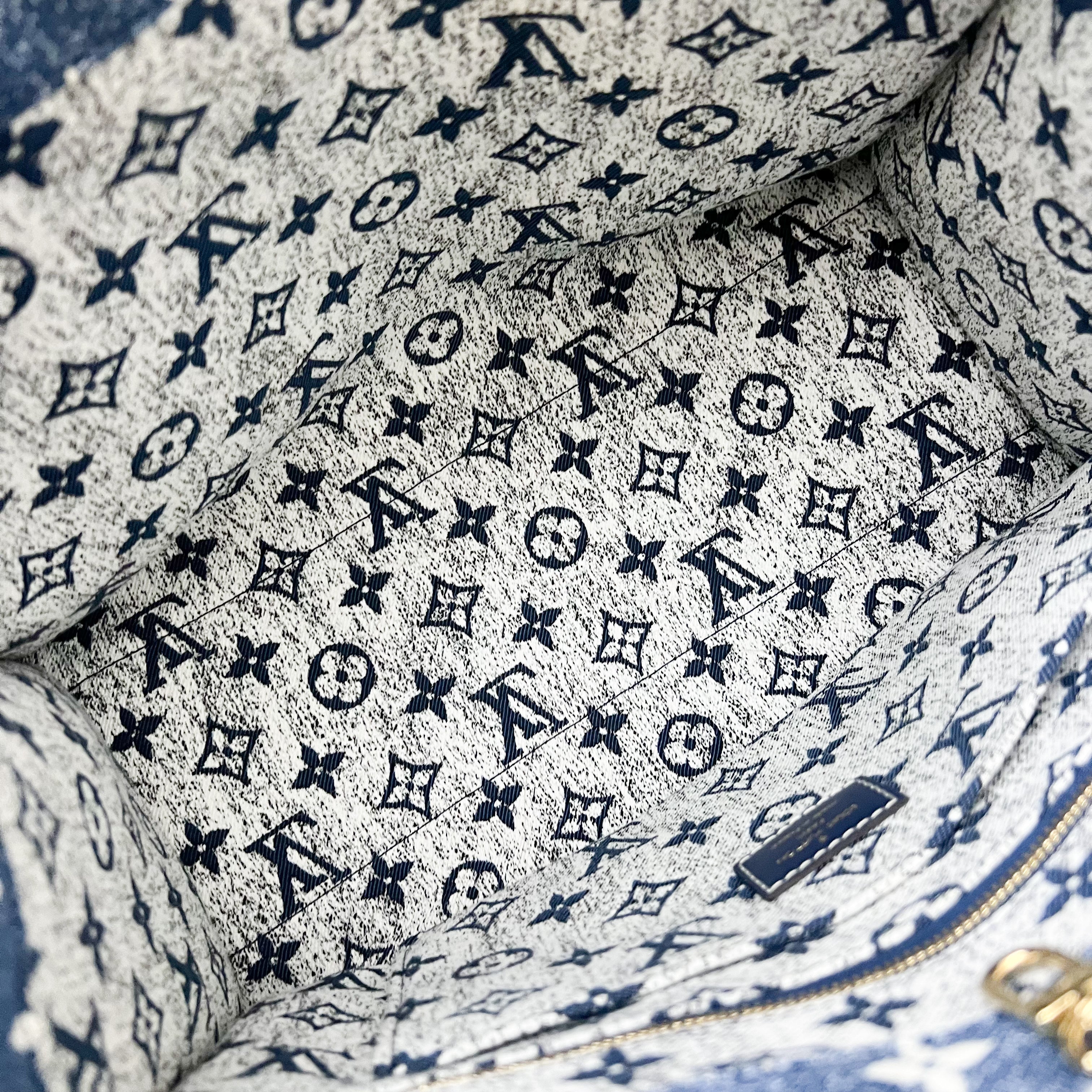 LV Onthego MM in Ombre Blue Denim and GHW