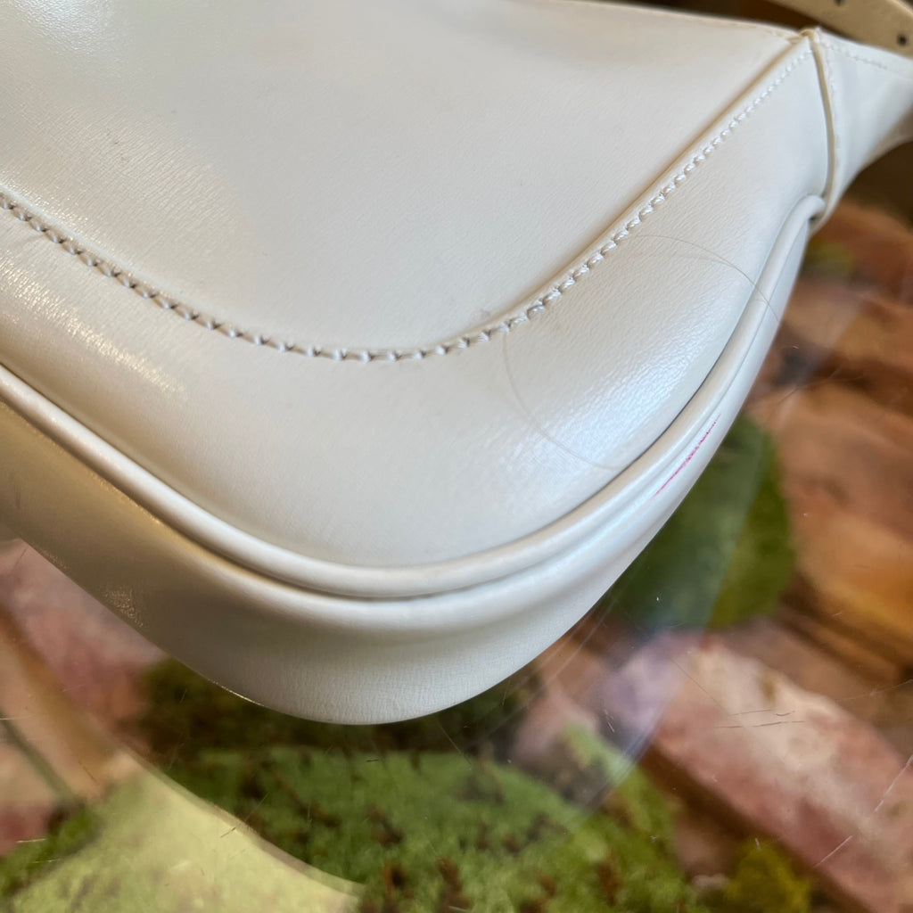 GUCCI Piston Lock Jackie 1961 Small White Shoulder Bag