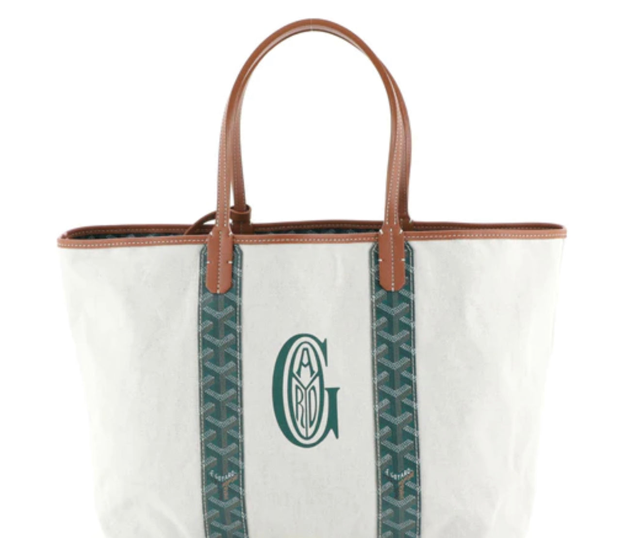 Goyard Goyardine Pertuis GM Reversible Tote Bag Green x Brown