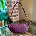 BOTTEGA VENETA Half Moon Barro Muse Brass Nappa Intrecciato Shoulder Bag