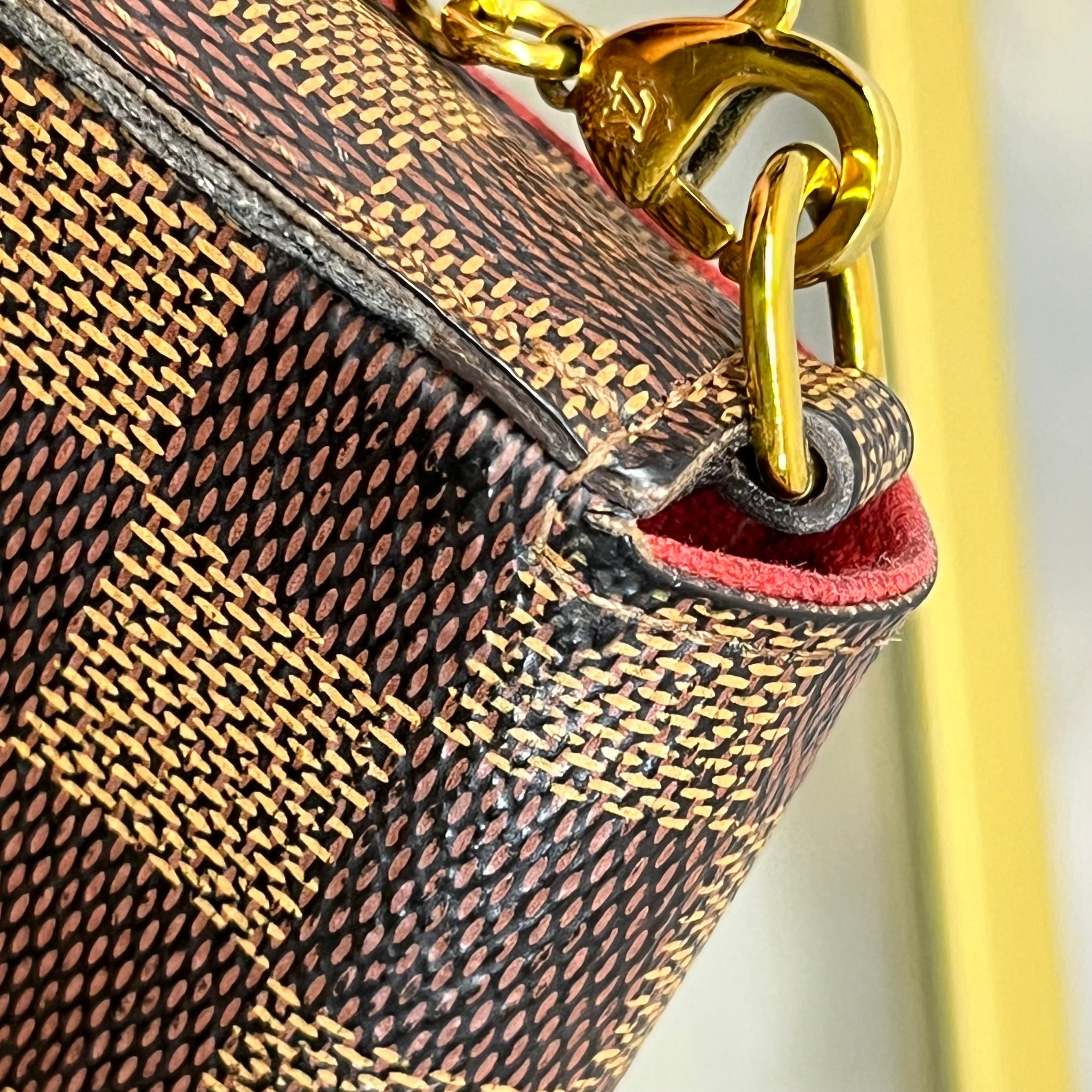LOUIS VUITTON Pochette Felicie Brown Damier Ebene Canvas Crossbody Bag