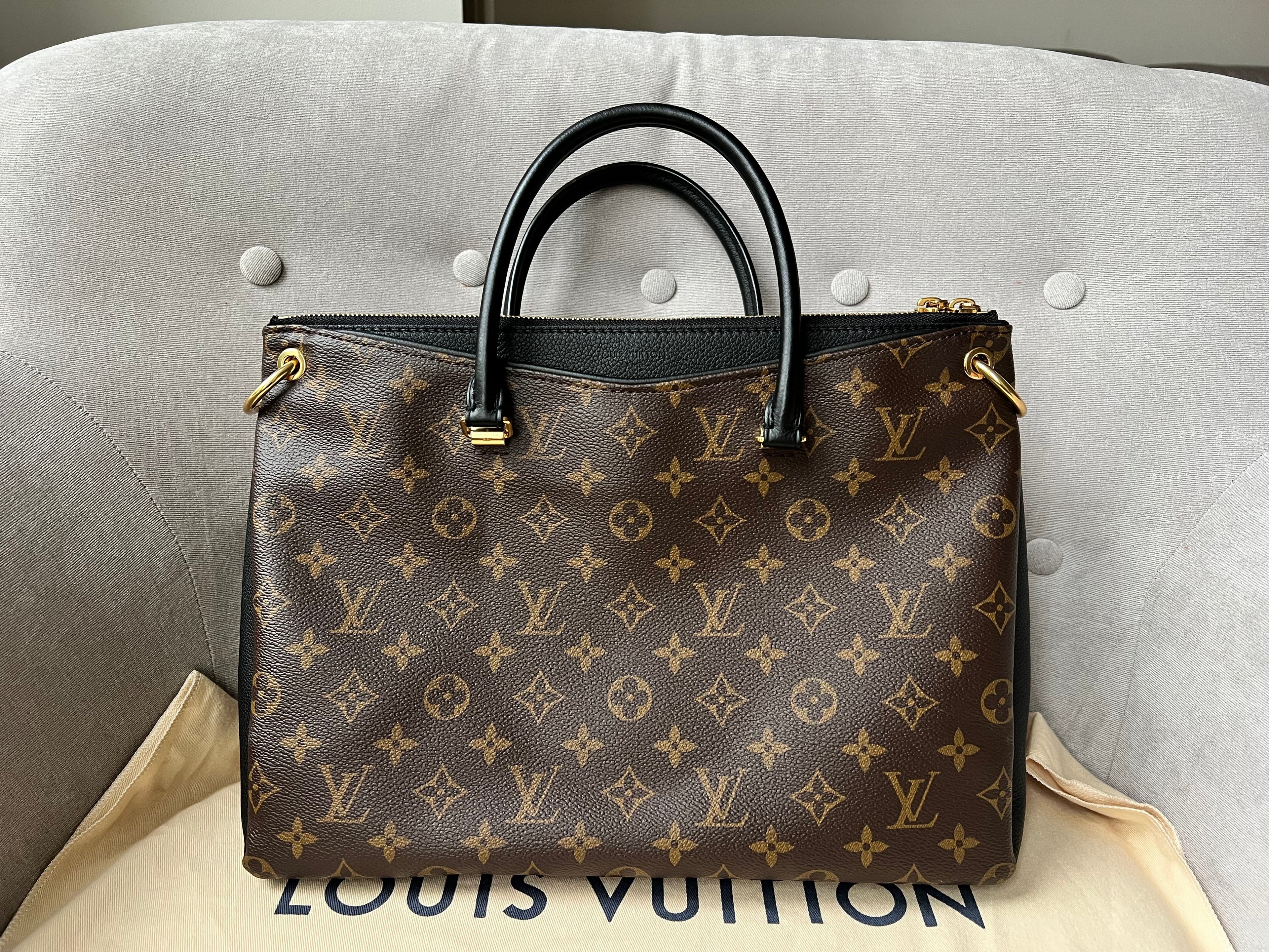Louis Vuitton Pallas Tote in Monogram and Black (RRP £1960)