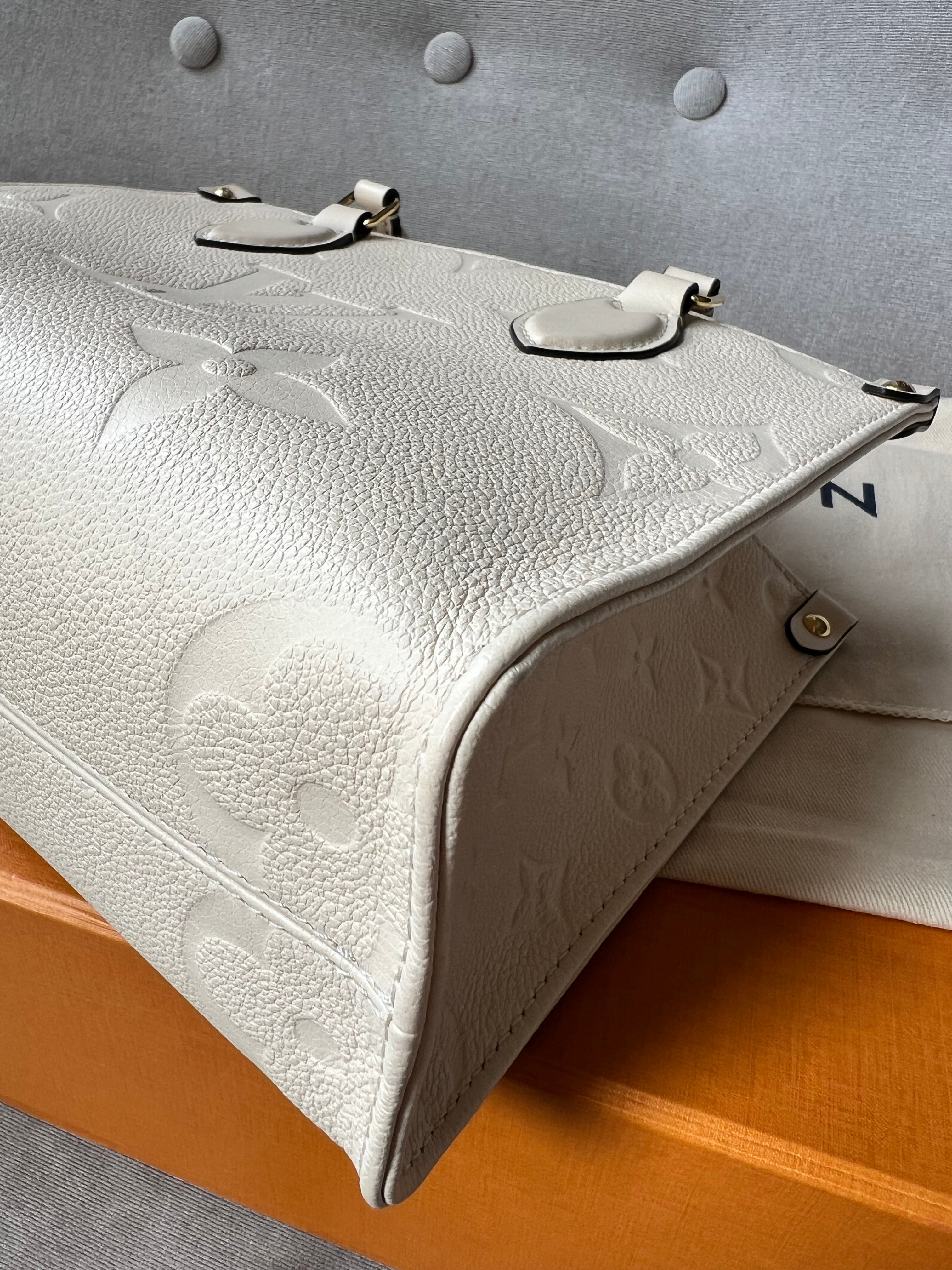 Louis Vuitton On the Go Crème PM Empreinte (RRP £2,380)