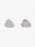 Gucci Heart Stud Earrings Silver Silver Sterling