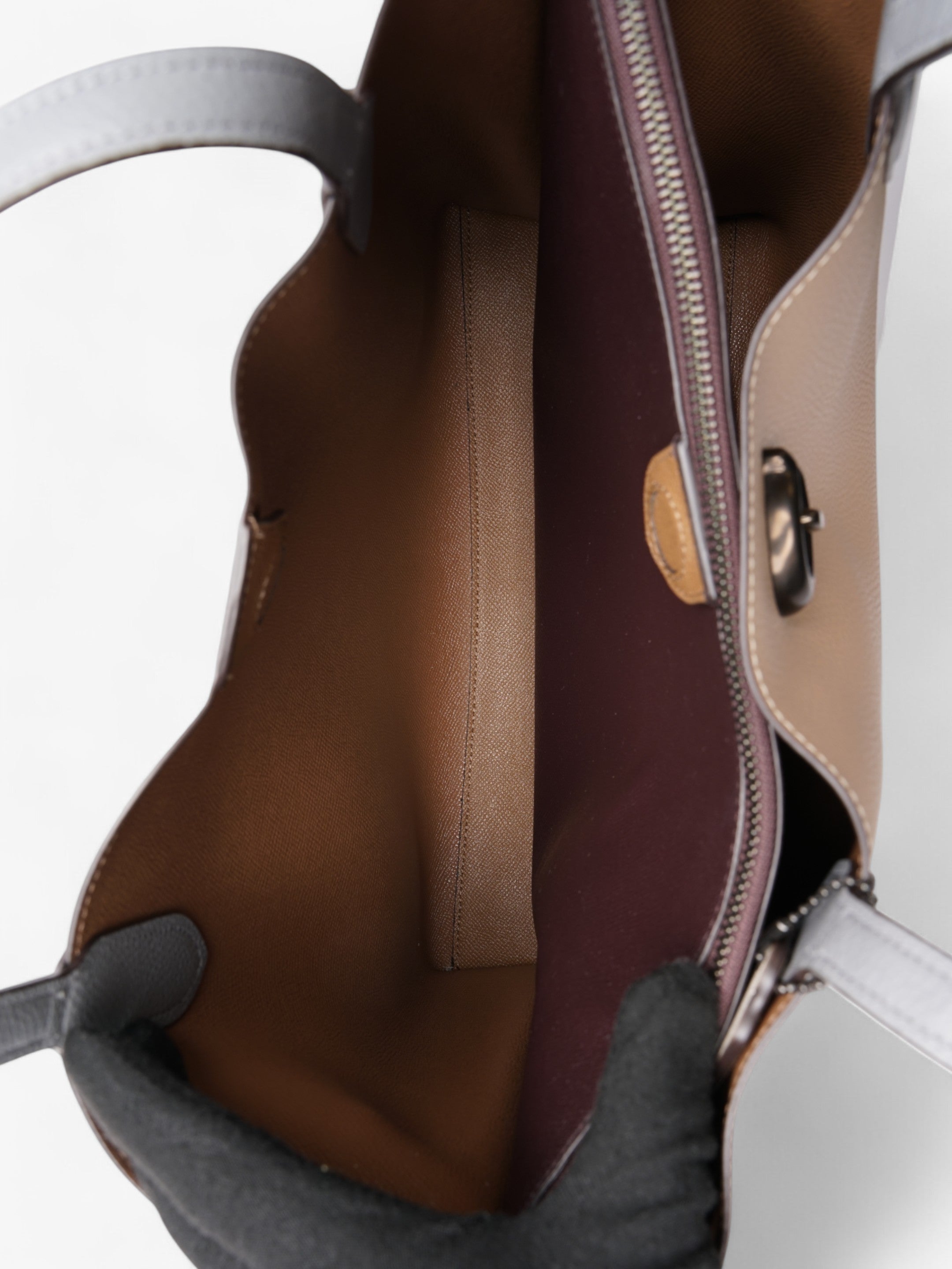 Coach Willow Tote Beige / Grey Leather