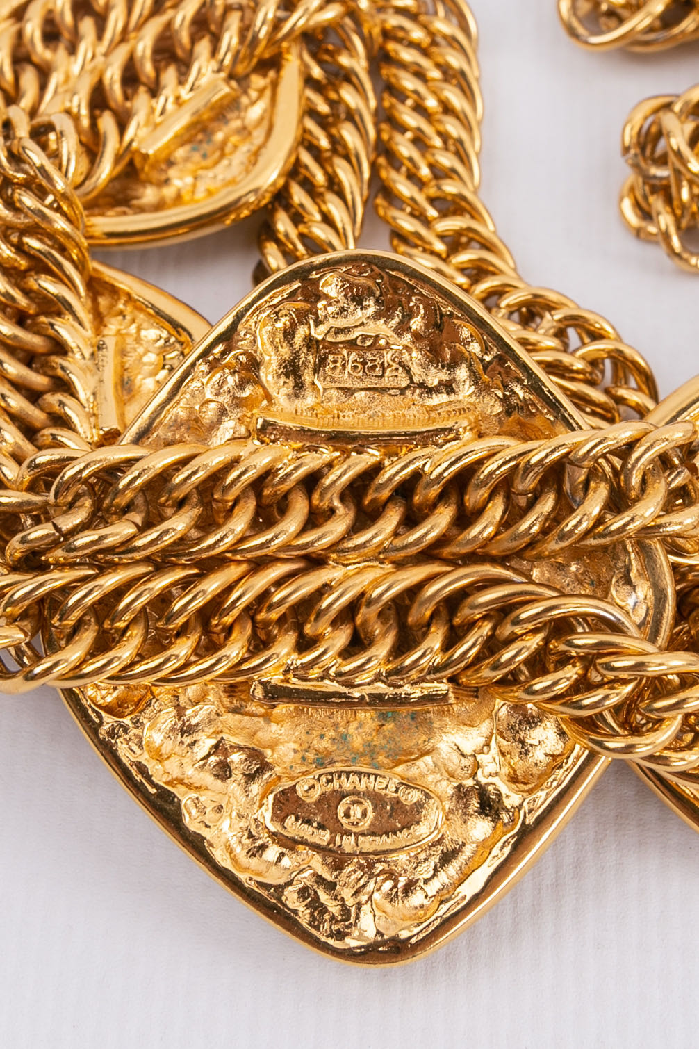 Collier court en mÃƒÆ’Ã‚Â©tal dorÃƒÆ’Ã‚Â© Chanel 1980s