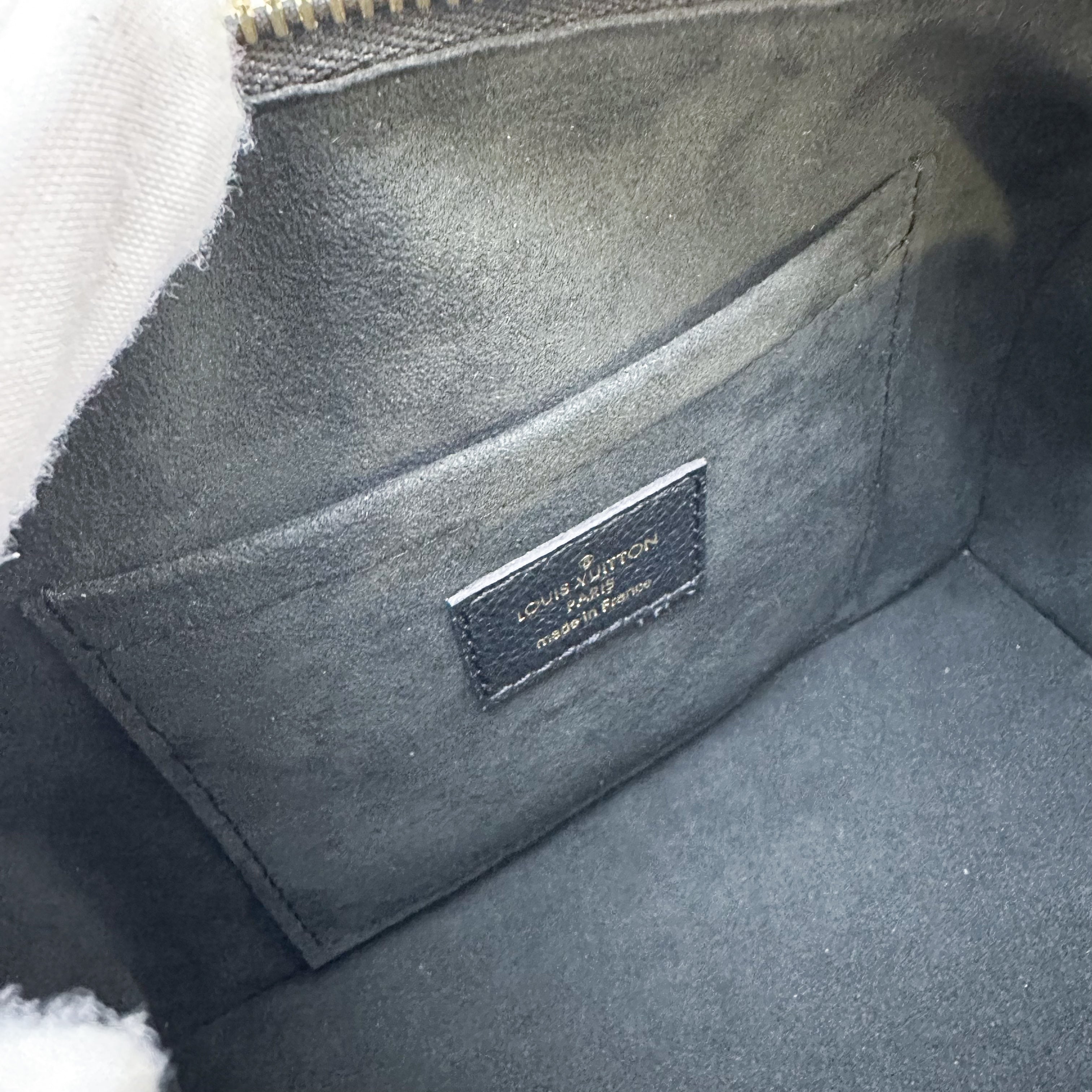 LV Speedy Bandouliere 20 in Black Giant Monogram Empreinte Leather and GHW