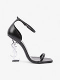 Saint Laurent Opyum 110mm Black Leather EU 38 UK 5