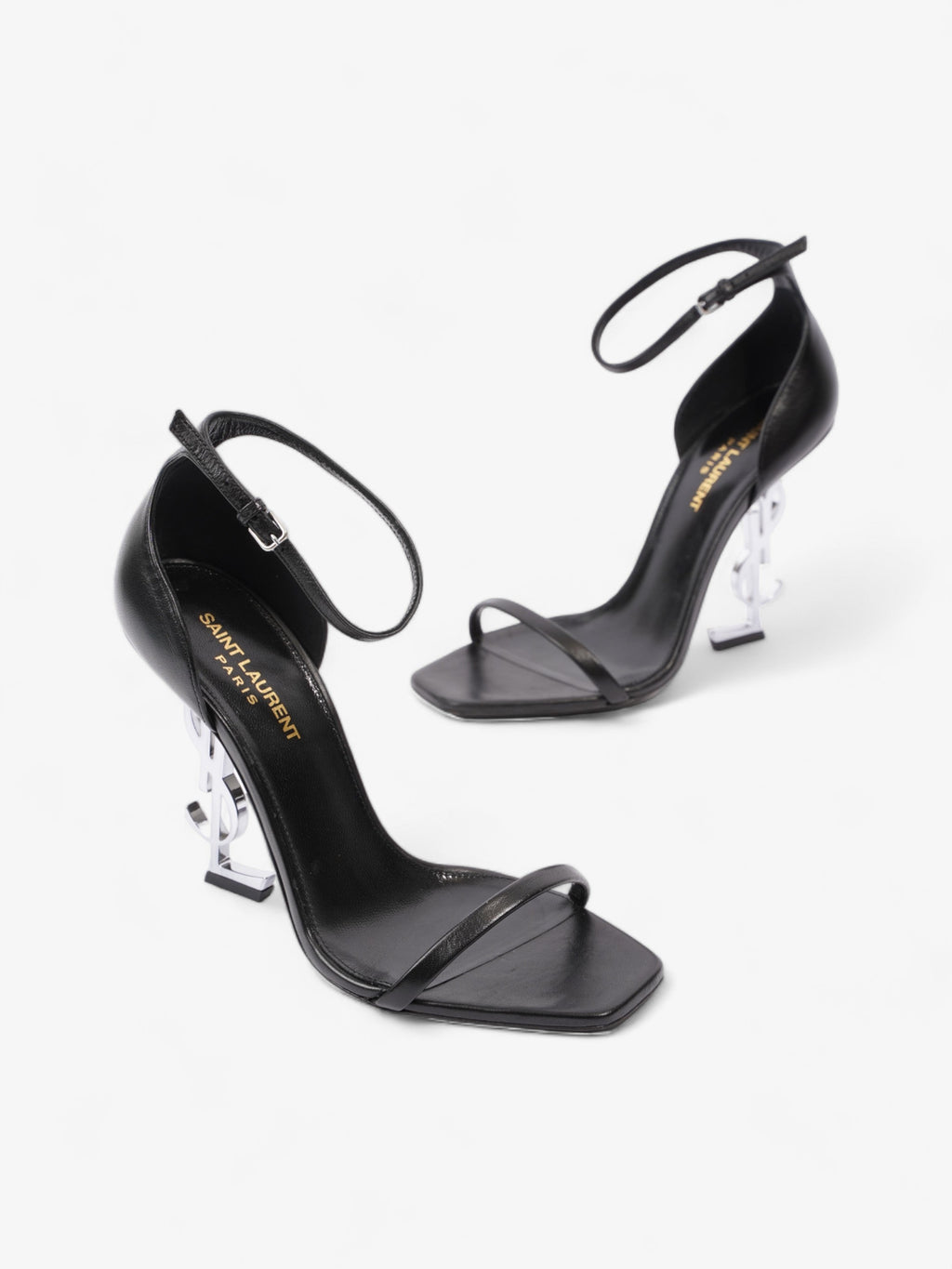 Saint Laurent Opyum 110mm Black Leather EU 38 UK 5