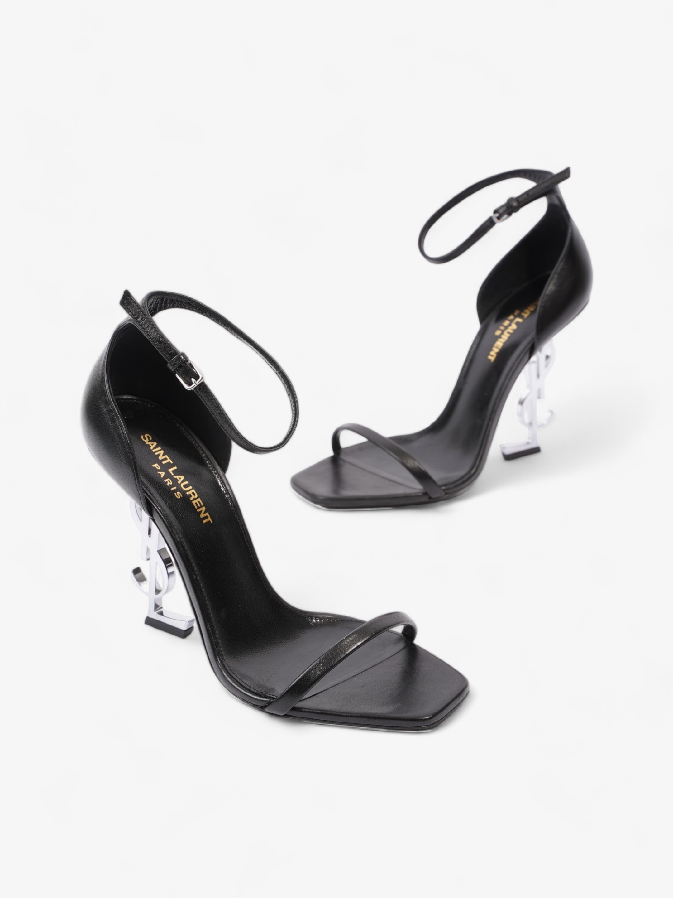 Saint Laurent Opyum 110mm Black Leather EU 38 UK 5