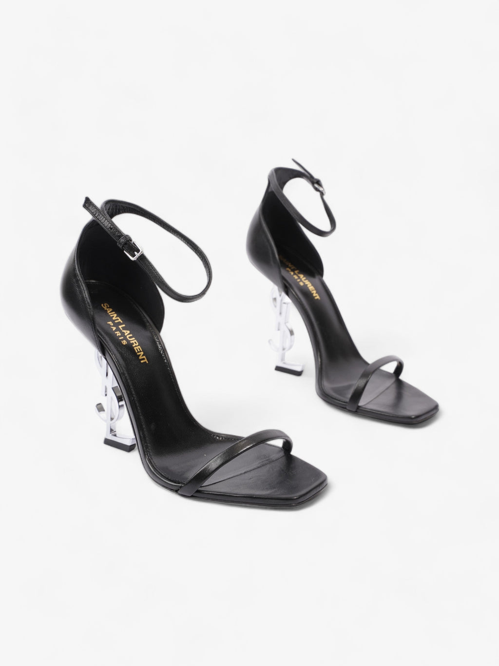 Saint Laurent Opyum 110mm Black Leather EU 38 UK 5