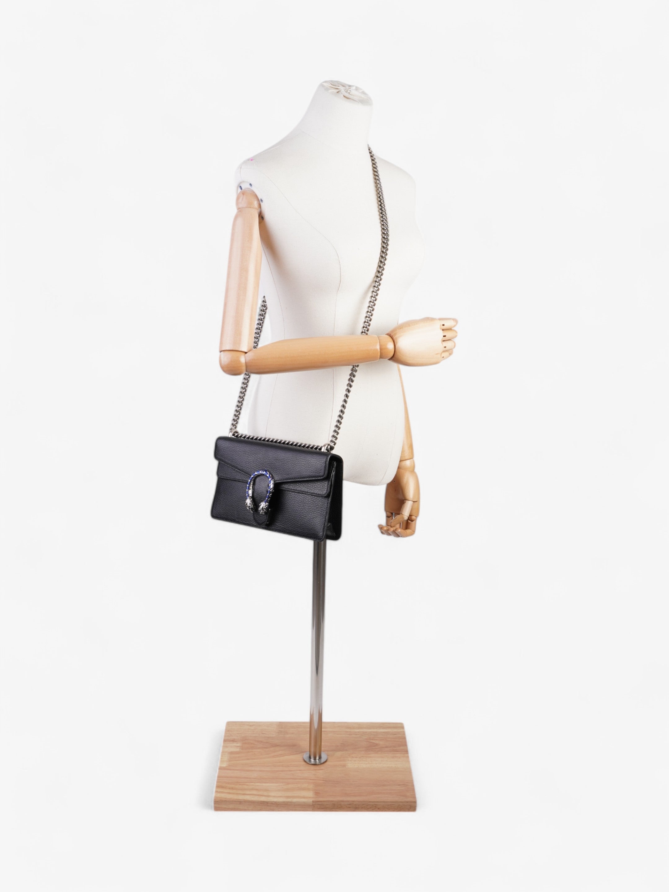 Gucci Dionysus Black / Blue Calfskin Leather Small