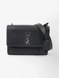 Saint Laurent Sunset Black Leather Medium