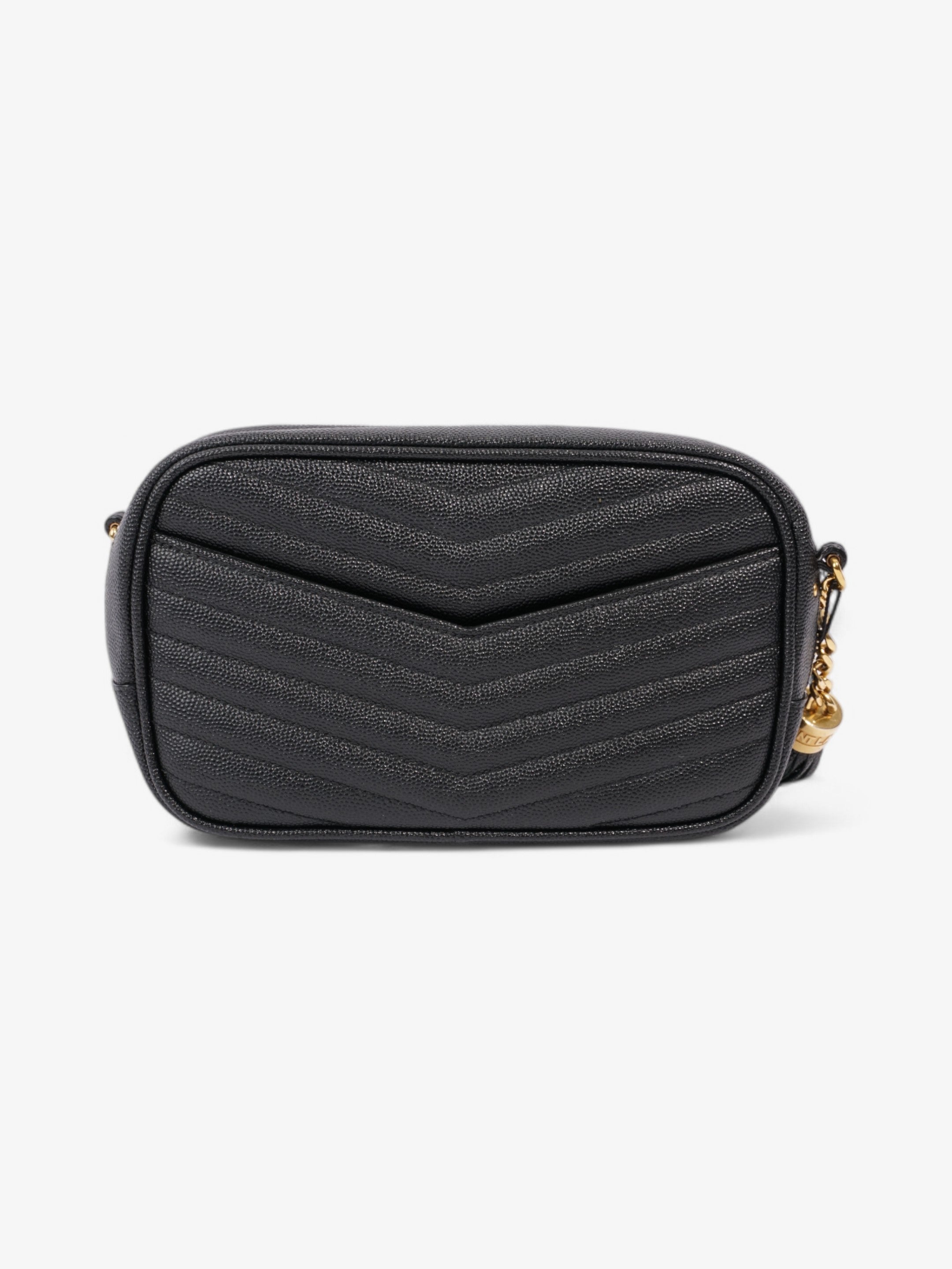 Saint Laurent Lou Small Quilted Crossbody in Black Leather Black Caviar Leather