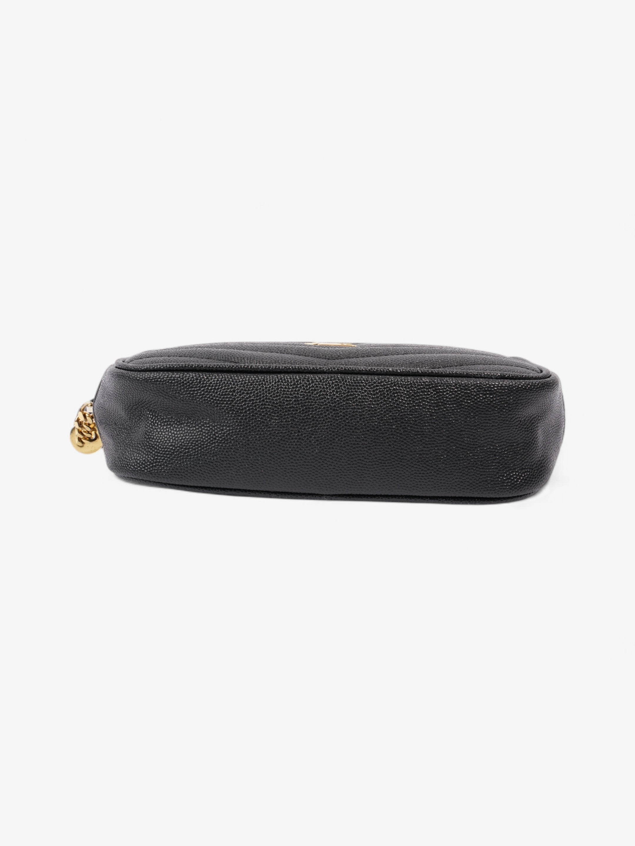 Saint Laurent Lou Small Quilted Crossbody in Black Leather Black Caviar Leather
