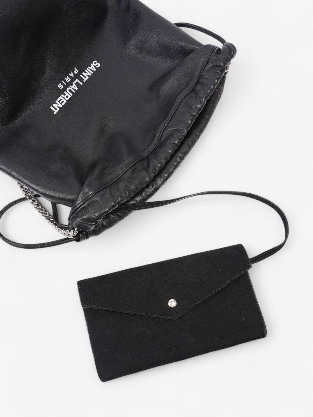Saint Laurent Teddy Chain Black Leather