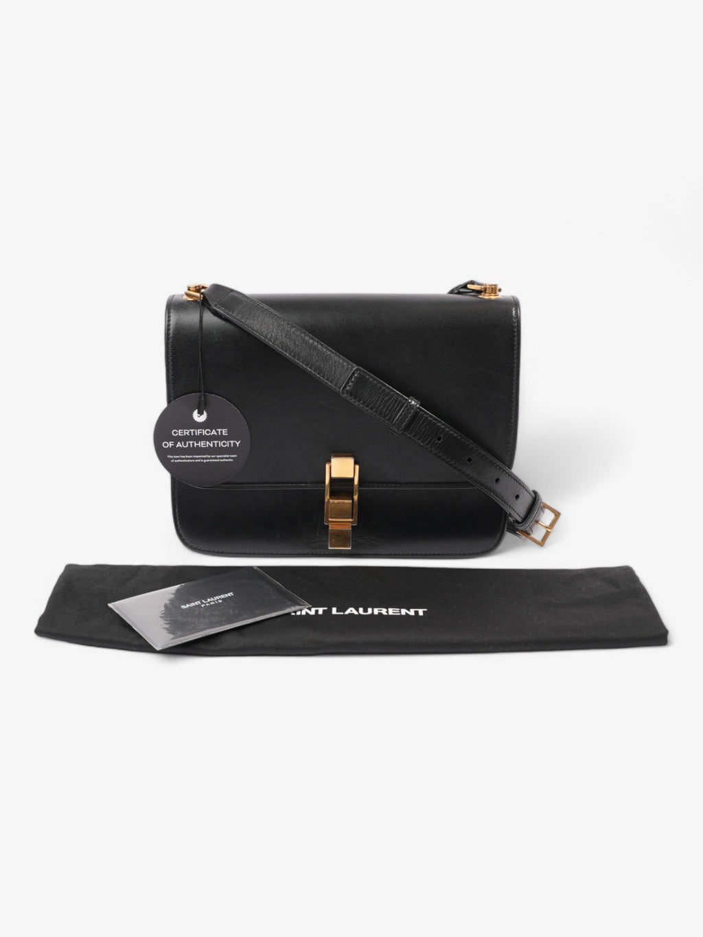 Saint Laurent Le CarrèŒ… Black Leather Medium