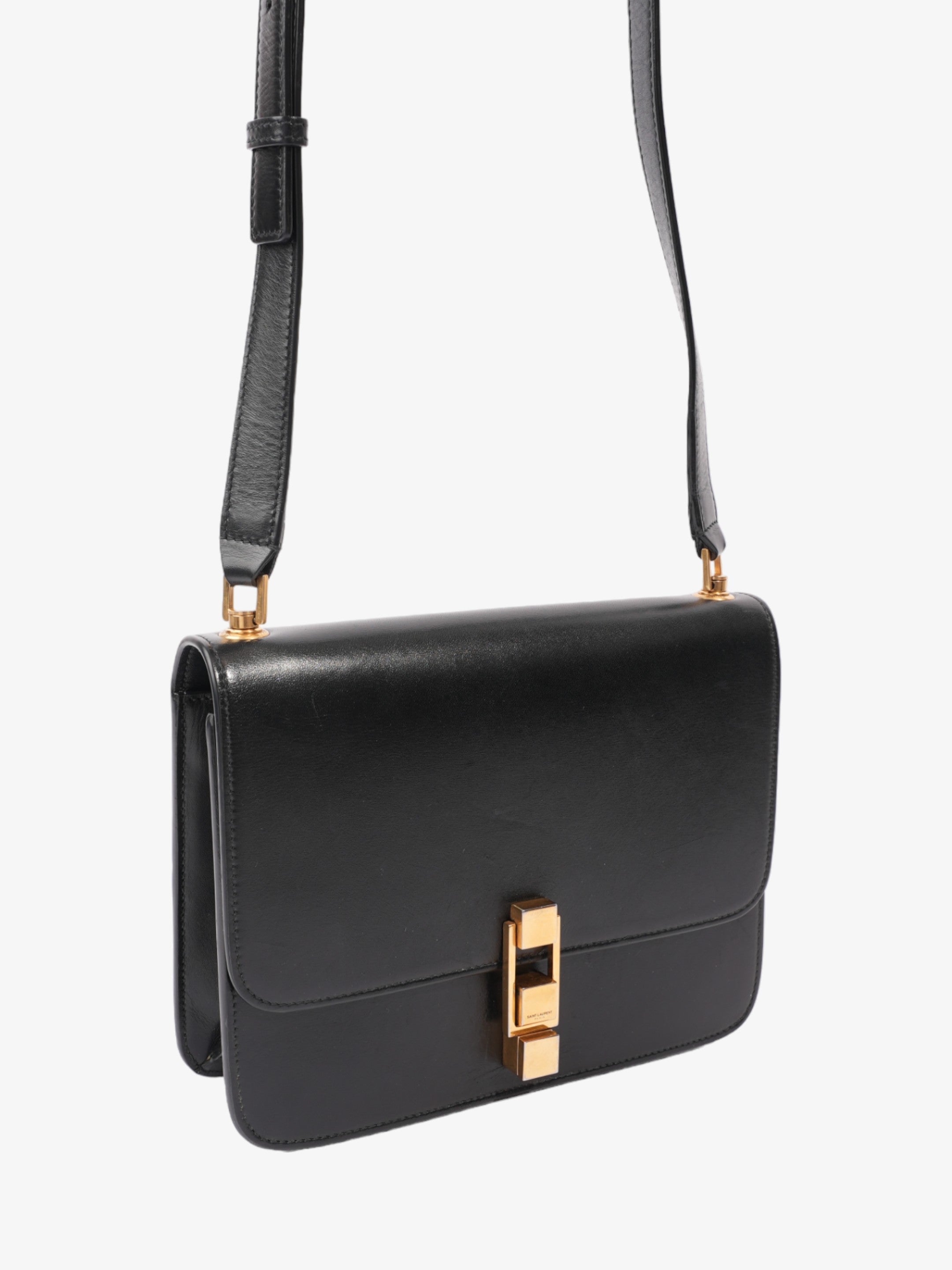 Saint Laurent Le CarrèŒ… Black Leather Medium