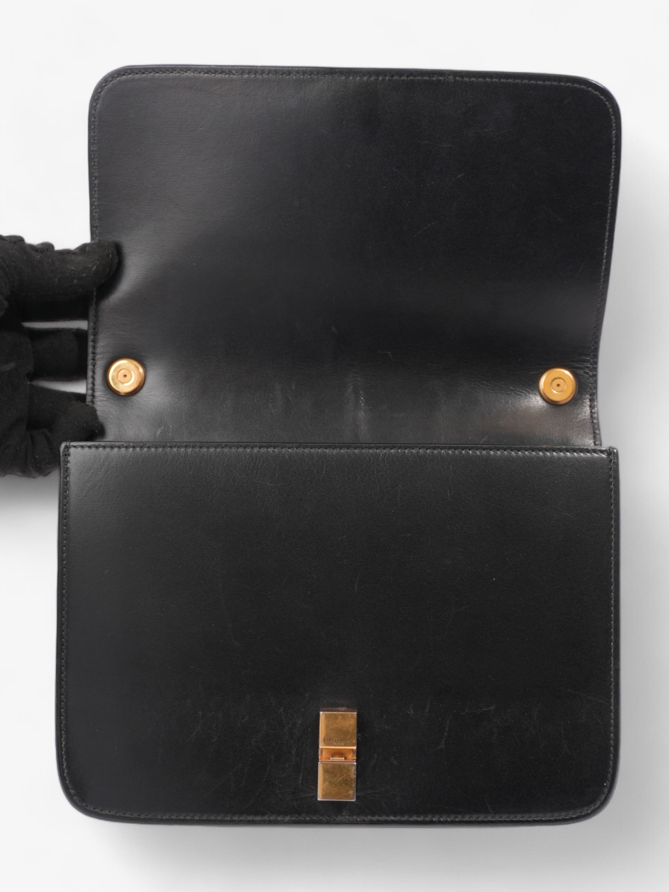 Saint Laurent Le CarrèŒ… Black Leather Medium