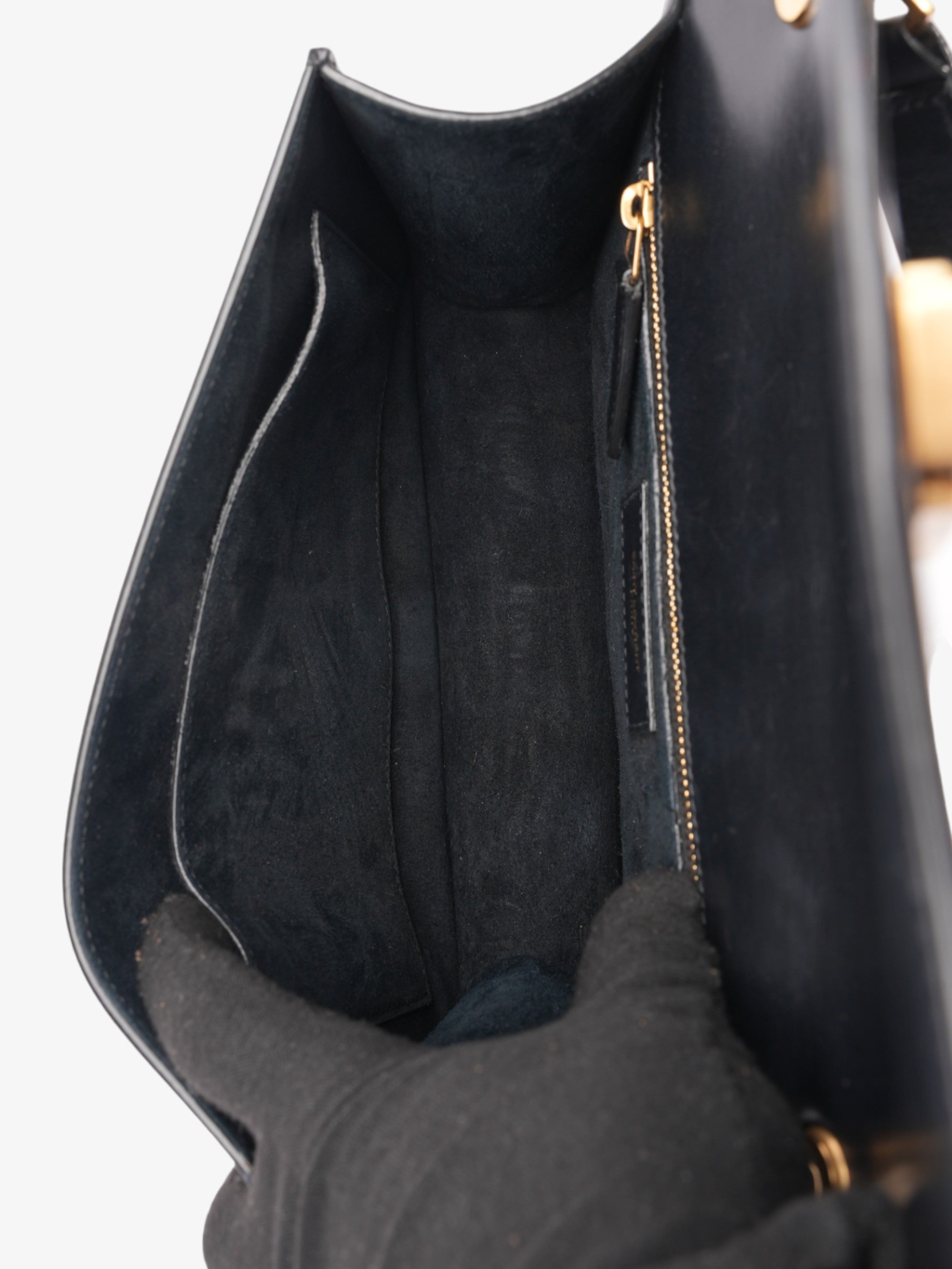 Saint Laurent Le CarrèŒ… Black Leather Medium