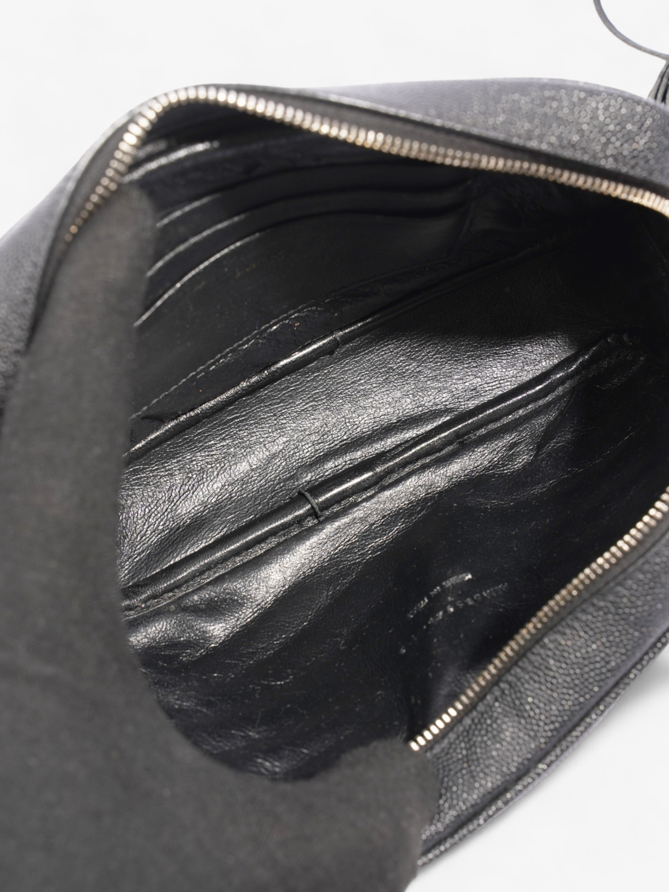 Saint Laurent Lou Crossbody Black Grained Leather Mini