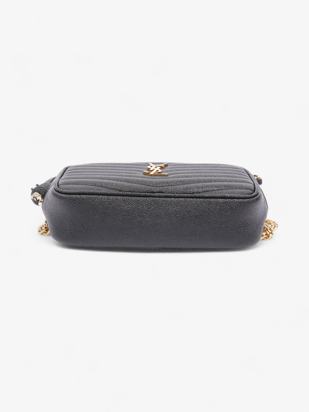 Saint Laurent Lou Crossbody Black Grained Leather Mini