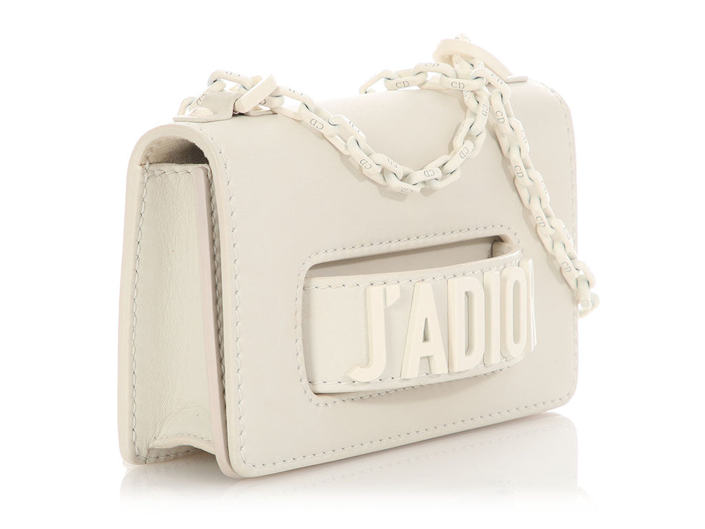 Dior Mini White Jâ€™Adior Flap Bag