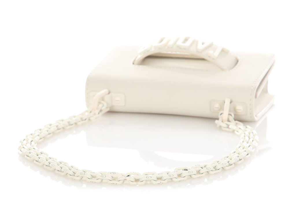 Dior Mini White Jâ€™Adior Flap Bag