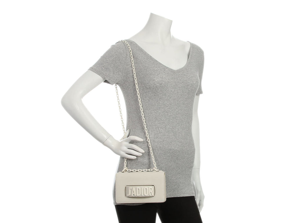 Dior Mini White Jâ€™Adior Flap Bag