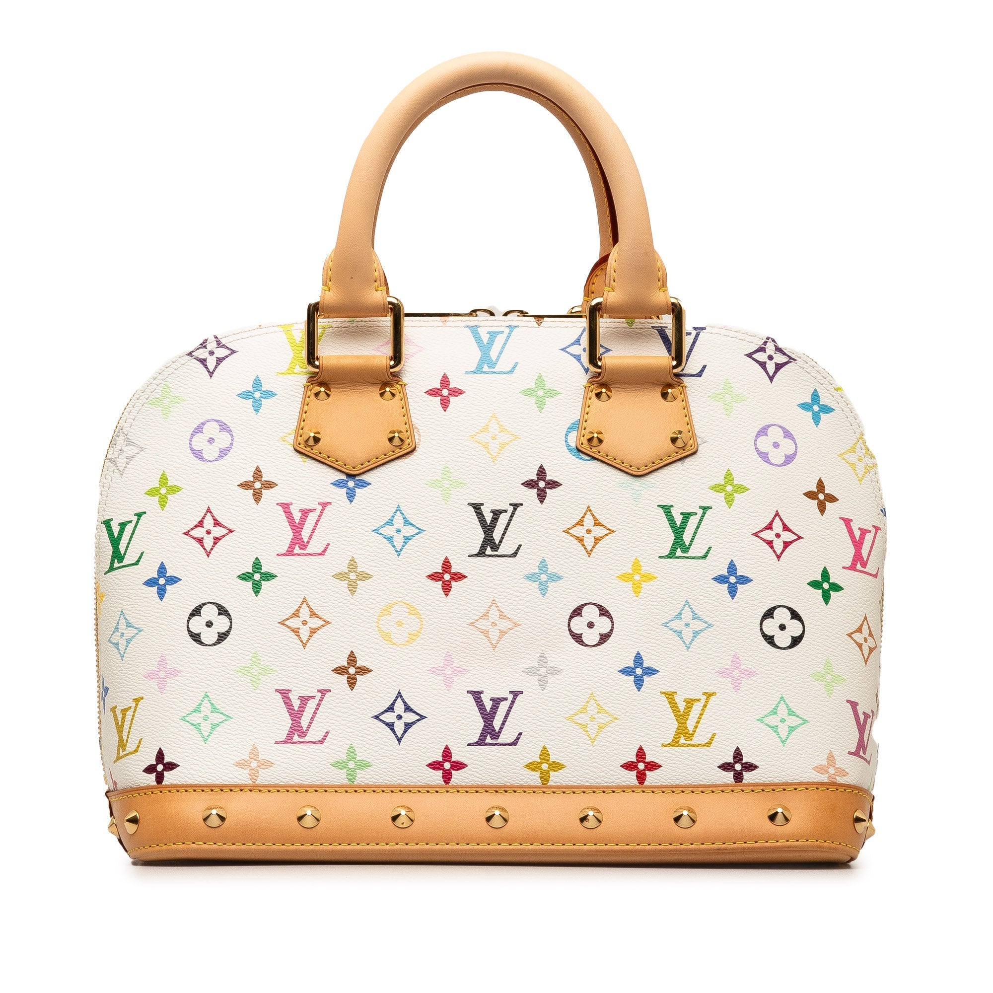 Louis Vuitton Alma PM White Multicolor Monogram Canvas