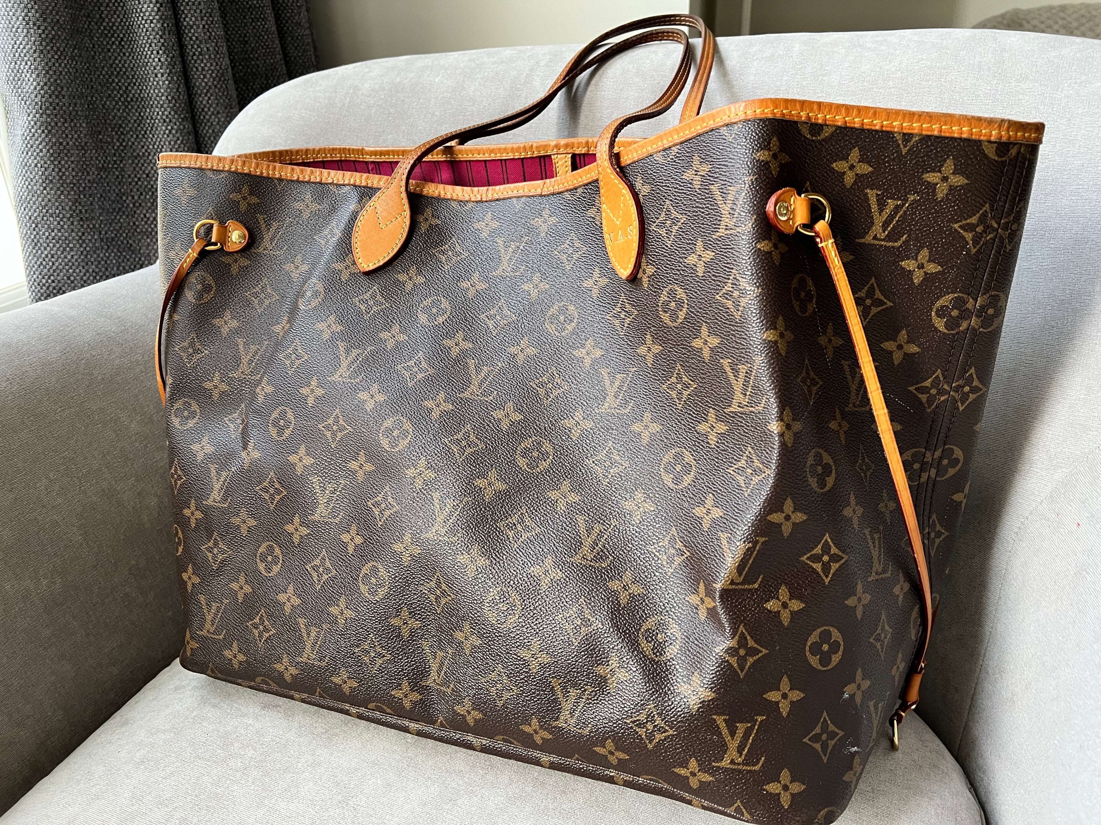 Louis Vuitton Neverfull GM Monogram Pivoine Interior (RRP £1,460)