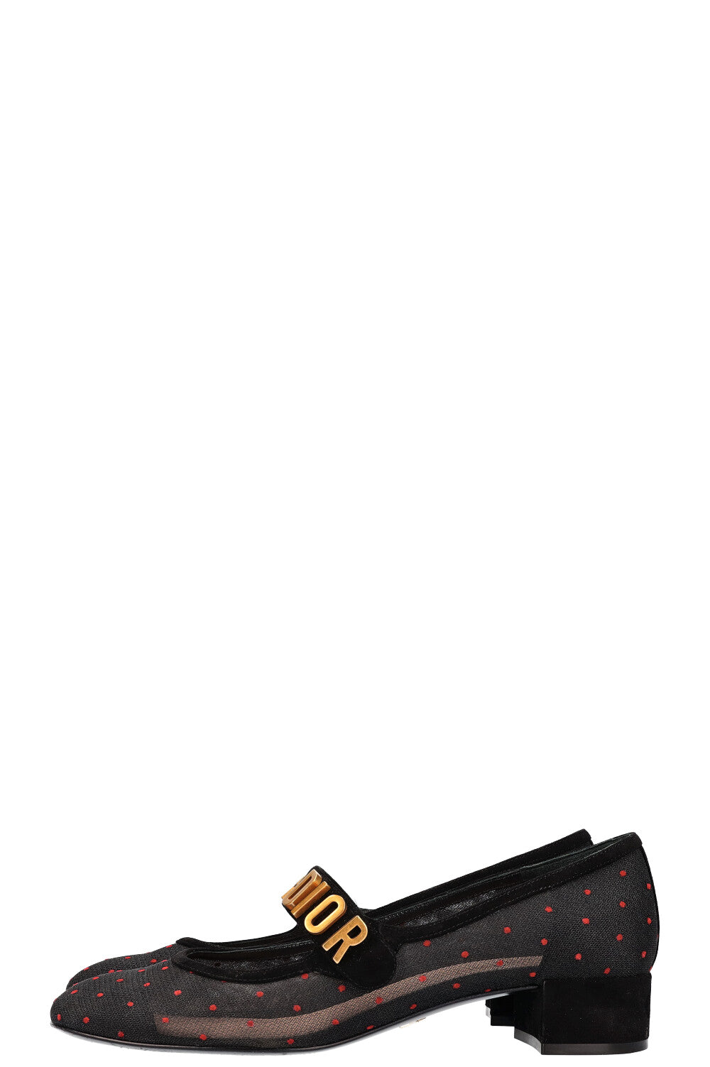 CHRISTIAN DIOR Baby-D Heels Polka Dots Black