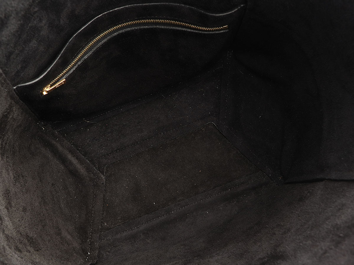 Celine Large Black Seau Sangle Bucket Bag