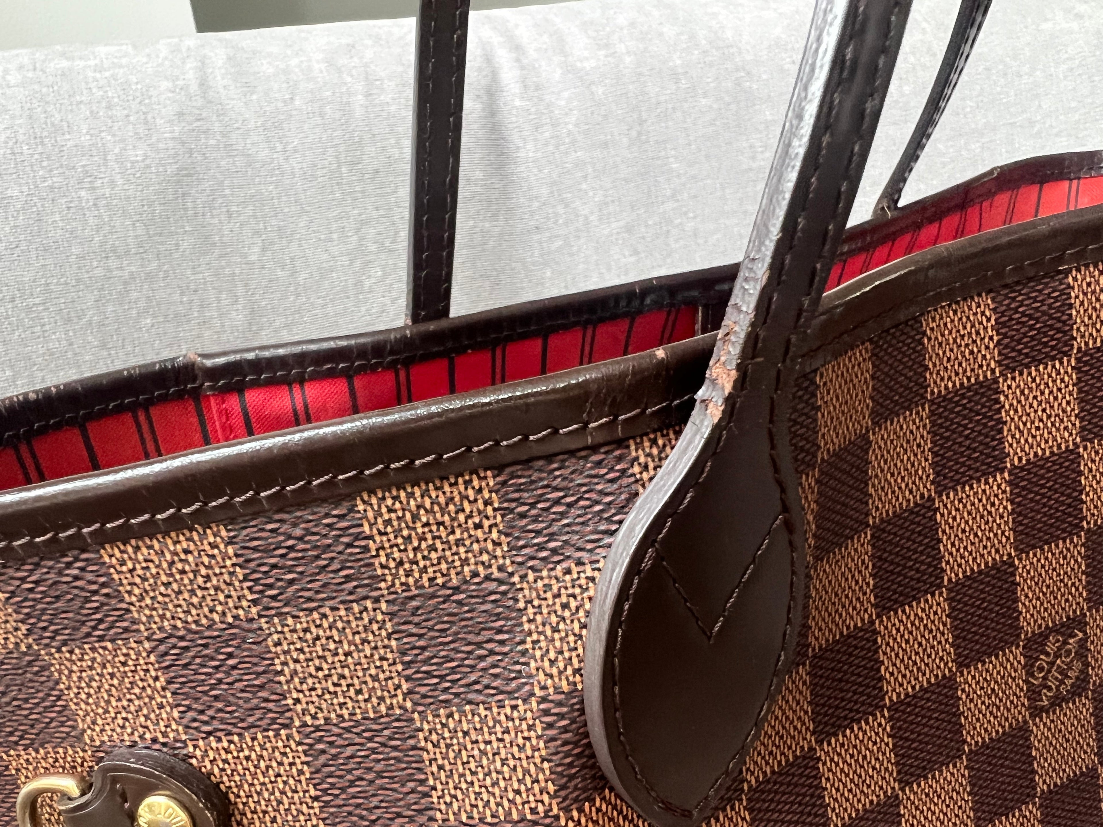 Louis Vuitton Neverfull MM Damier Ebene Cherry Interior (RRP £1,410)