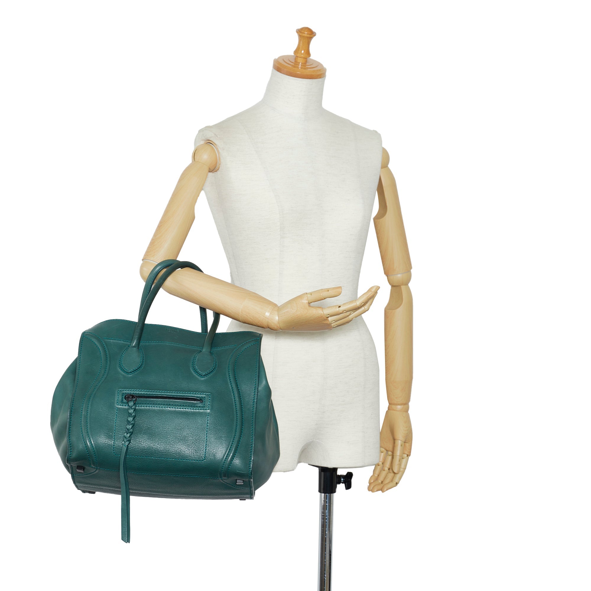 Green Celine Phantom Luggage Tote
