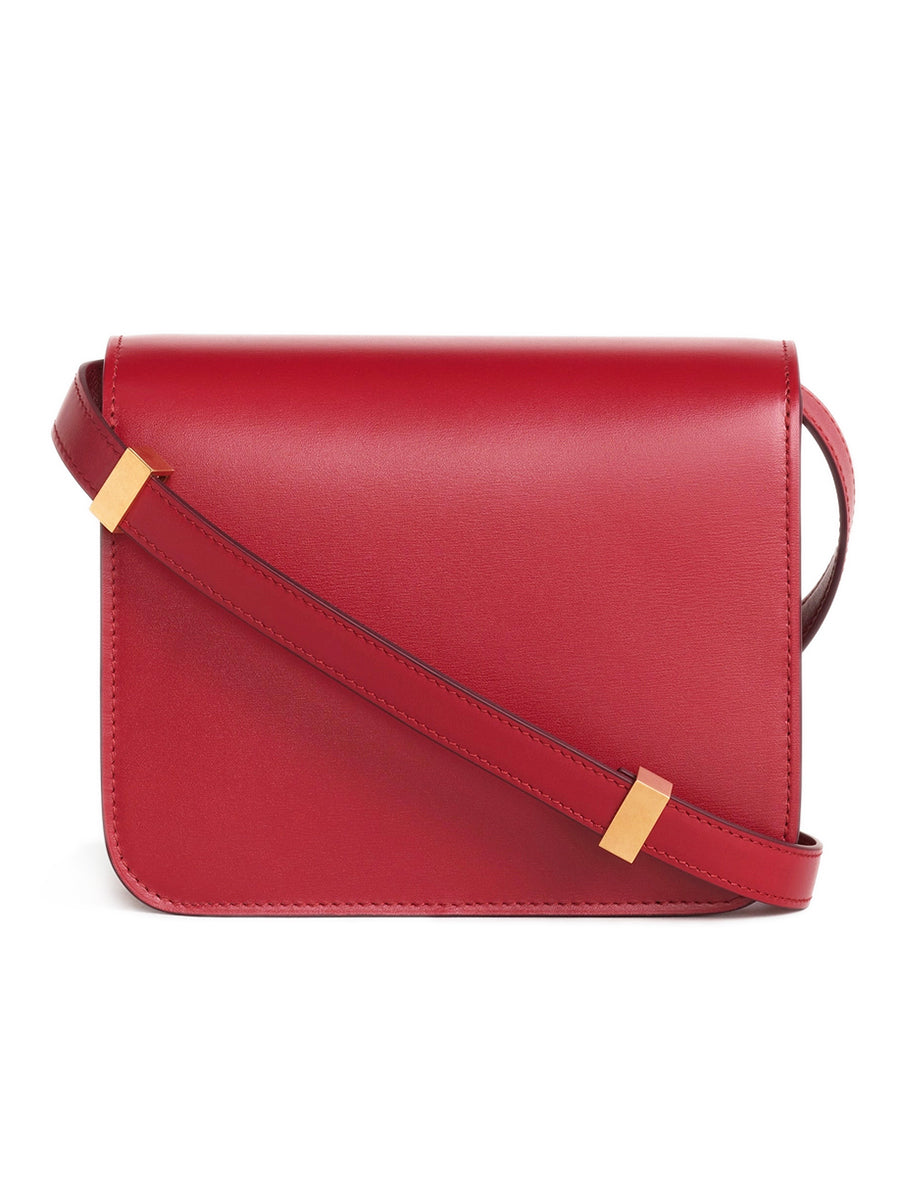 Teen Classic Bag in Box Calfskin Red