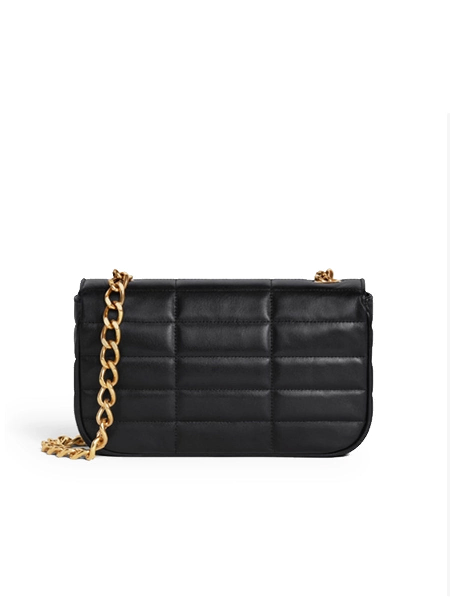 Chain Shoulder Bag Matelasse Monochrome In Quilted Goatskin Black