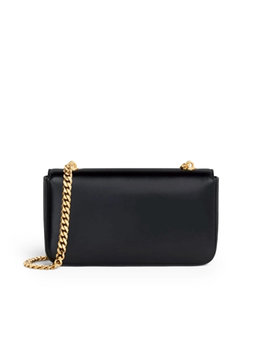 Chain Shoulder Bag Triomphe in Shiny Calfskin Black