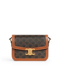Classique Triomphe Bag in Triomphe Canvas and Calfskin Tan