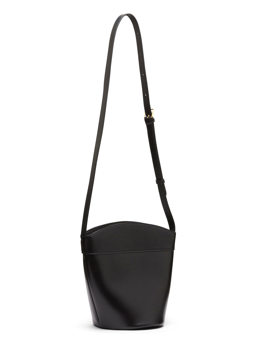 Crecy Bucket Bag in Black Satinated Calfskin
