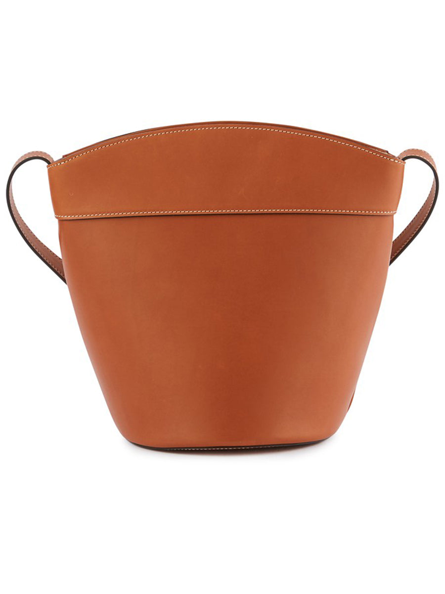 Crecy Bucket Bag in Tan Natural Calfskin